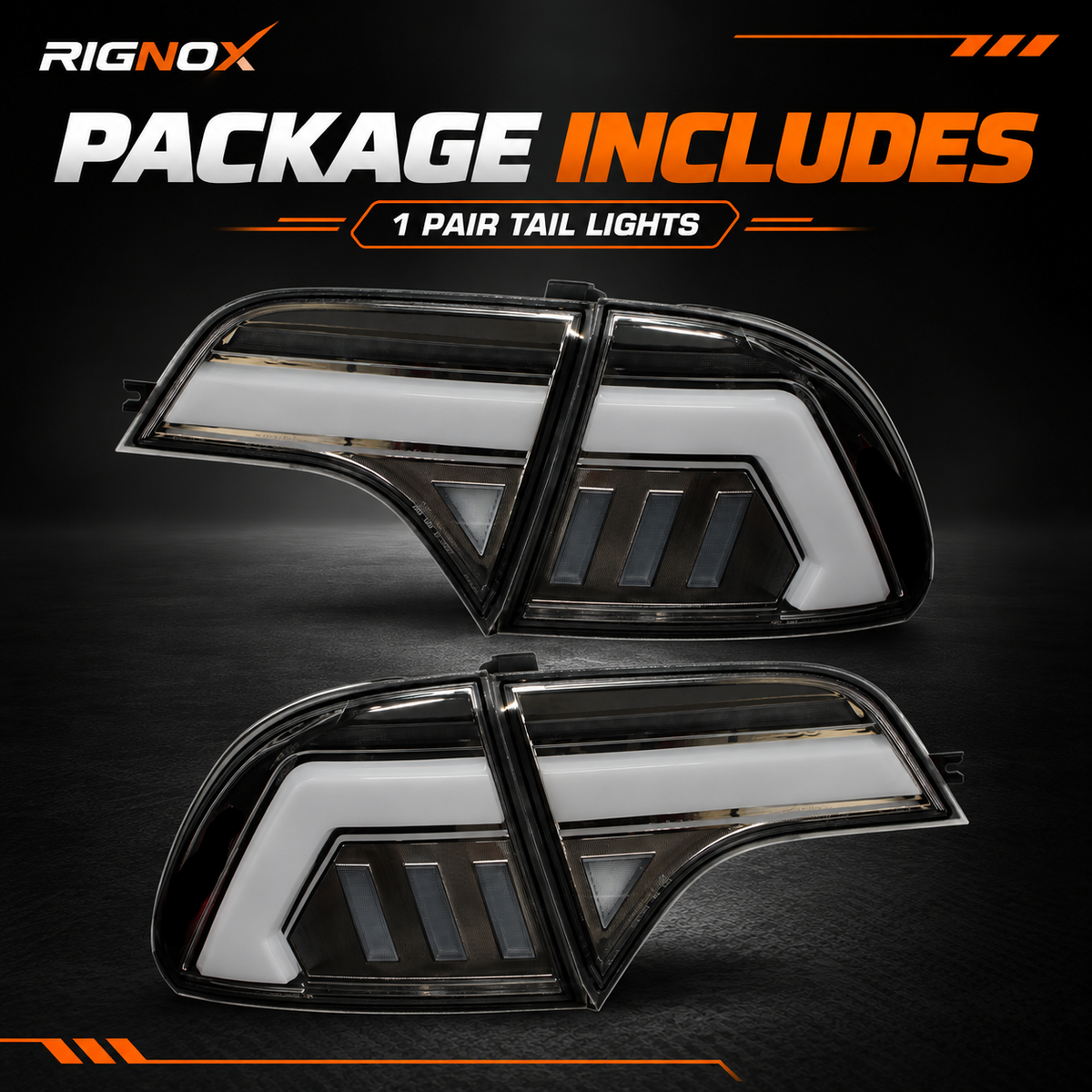 2006-2011 Honda Civic 8th Gen Sedan Sequential LED Tail Lights Assembly — package includes one pair — T-CIV8-EF-CW