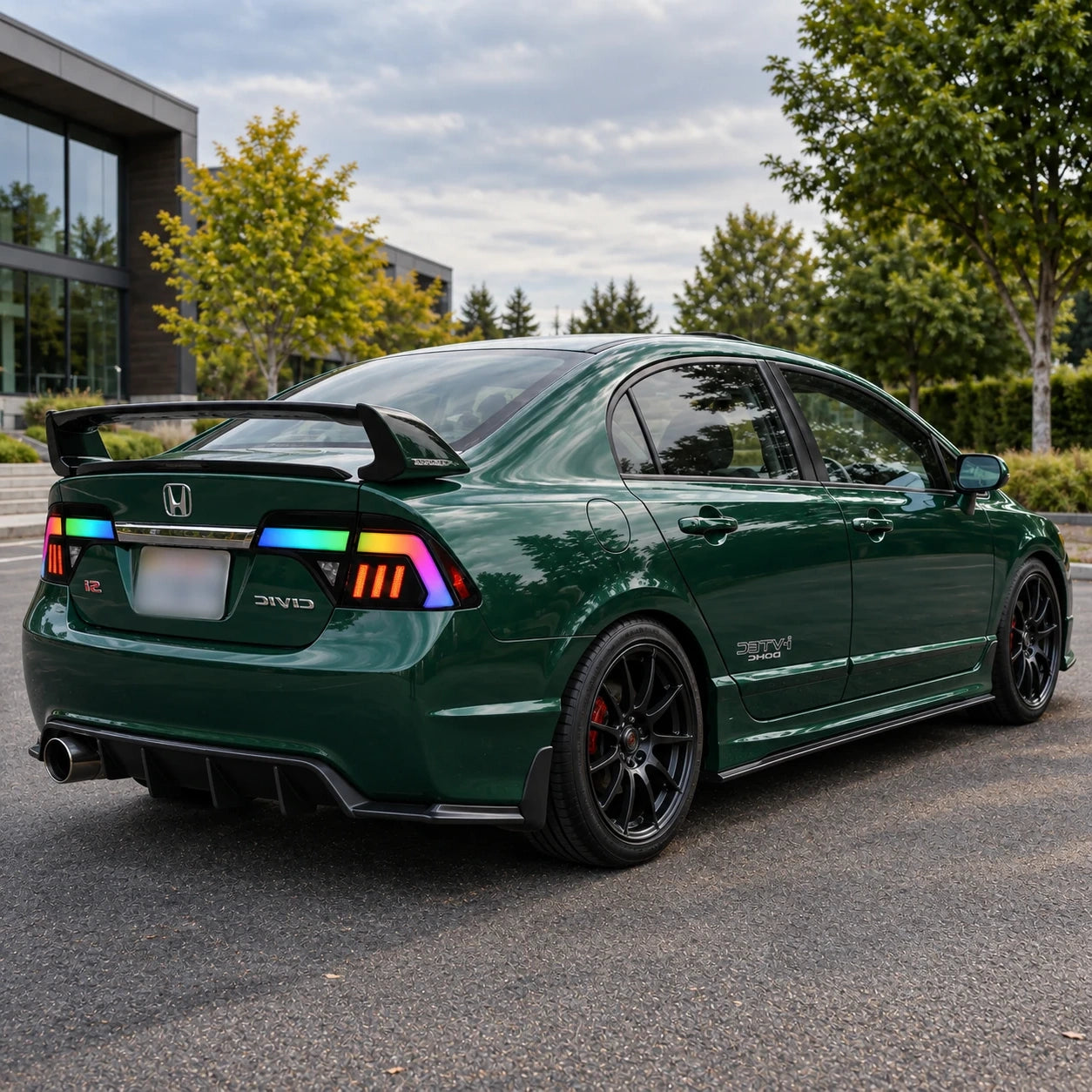 2006-2011 Honda Civic 8th Gen Sedan Sequential LED Tail Lights — attractive in daylight — T-CIV8-RGB
