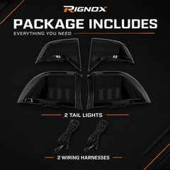 2006-2011 Honda Civic 8th Gen Sedan Sequential LED Tail Lights — package includes — T-CIV8-RGB