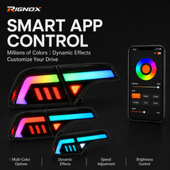 2006-2011 Honda Civic 8th Gen Sedan Sequential LED Tail Lights — smart app control — T-CIV8-RGB
