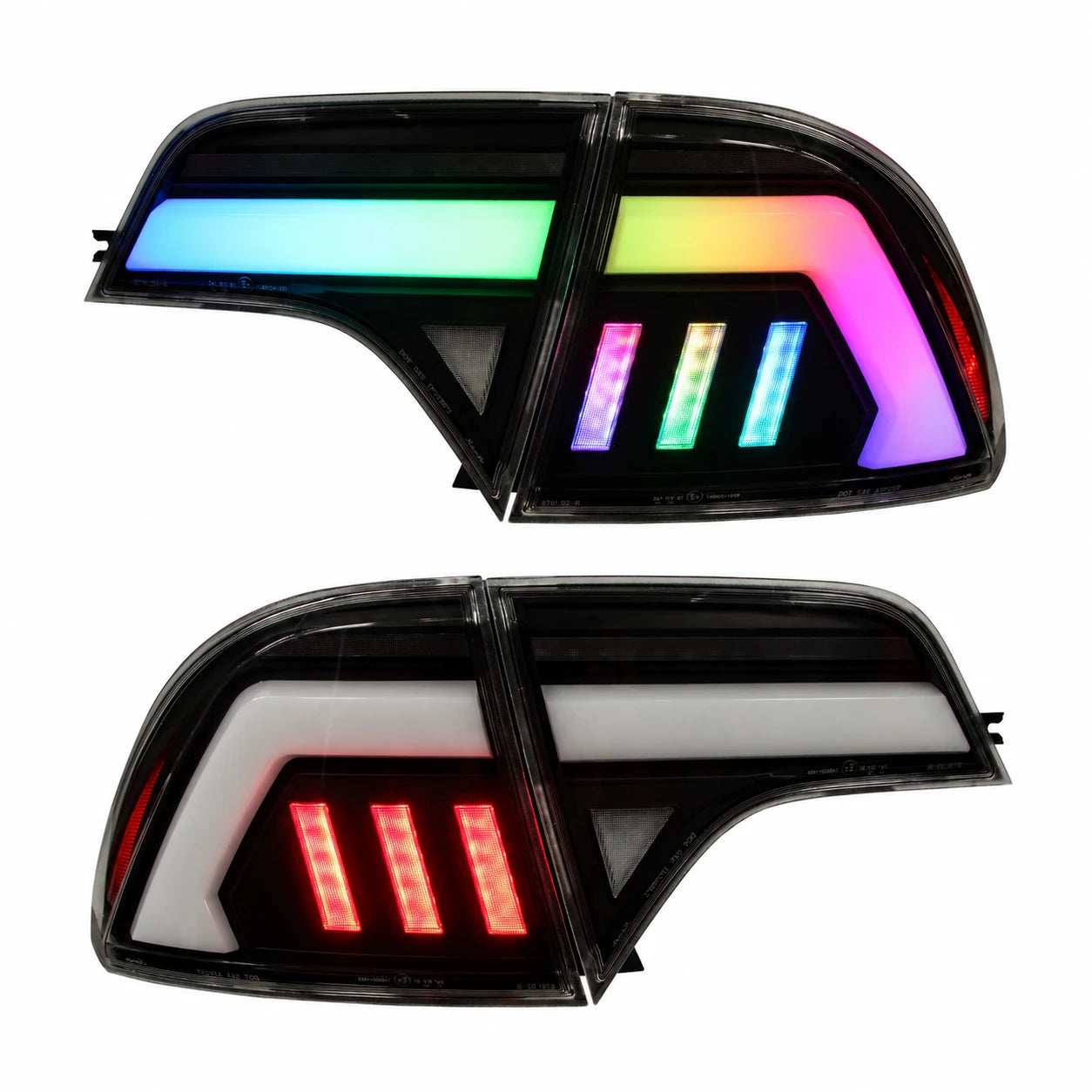 2006-2011 Honda Civic 8th Gen Sedan Sequential LED Tail Lights — main product view — T-CIV8-RGB