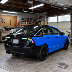 2006-2011 Honda Civic 8th Gen Sedan Sequential LED Tail Lights — parking in garage — T-CIV8-RGB