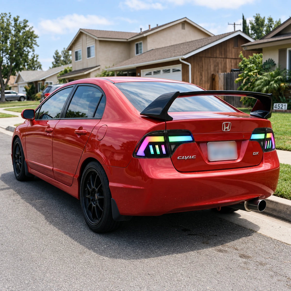 2006-2011 Honda Civic 8th Gen Sedan Sequential LED Tail Lights — refresh signature — T-CIV8-RGB