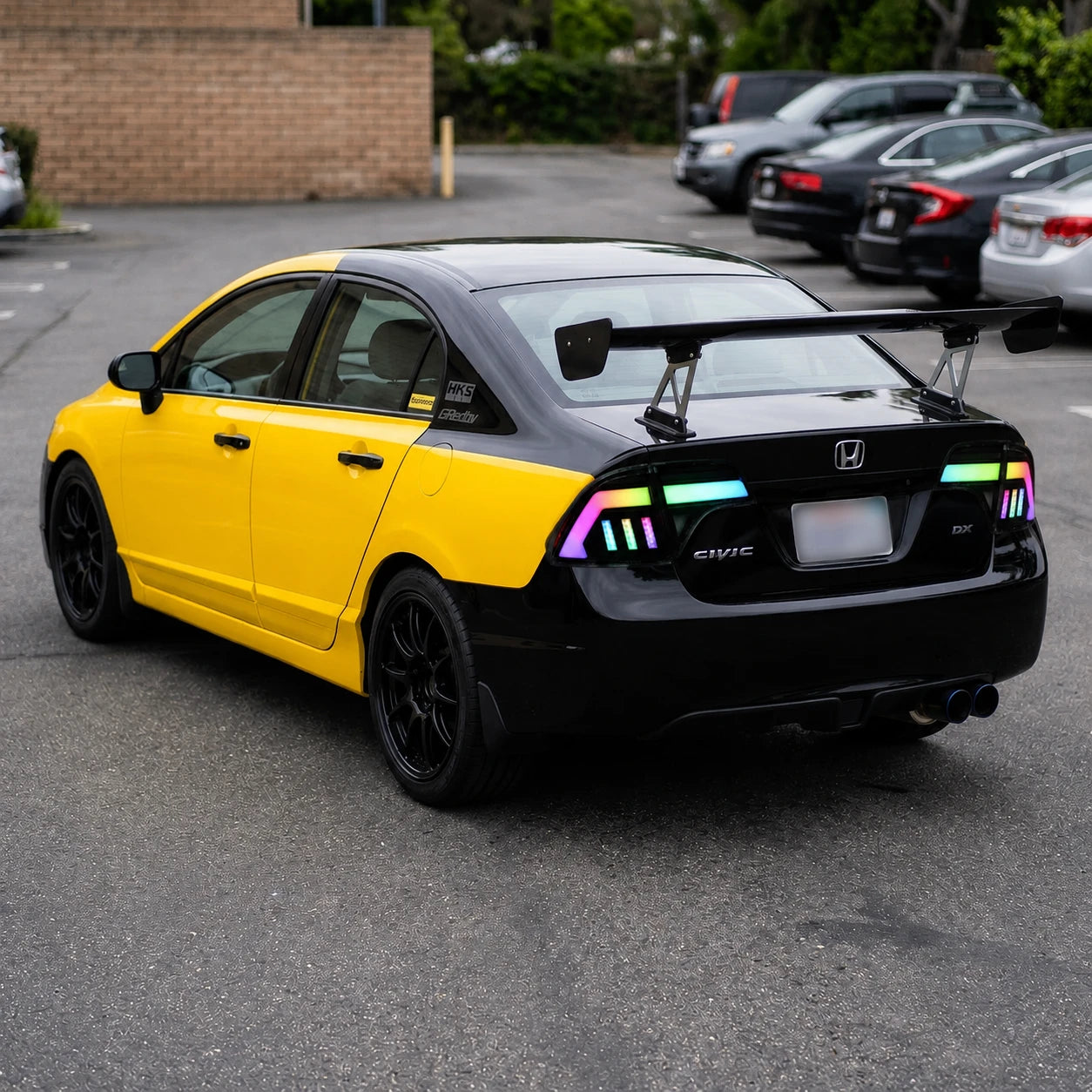 2006-2011 Honda Civic 8th Gen Sedan Sequential LED Tail Lights — turn heads in parking lot — T-CIV8-RGB