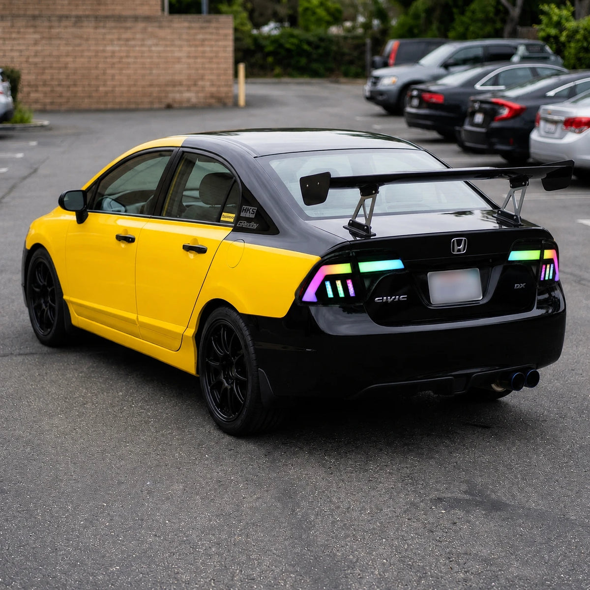 2006-2011 Honda Civic 8th Gen Sedan Sequential LED Tail Lights — turn heads in parking lot — T-CIV8-RGB
