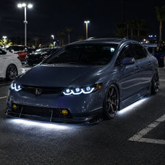 2006-2011 Honda Civic 8th Gen Sedan LED Multi Projector Headlights — clear white amber scene07 - H-CIV8-3P