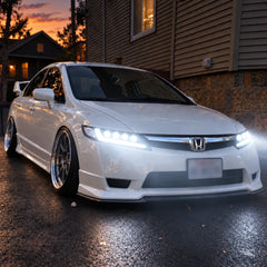 2006-2011 Honda Civic 8th Gen Sedan LED Multi Projector Headlights — confidence in sunset — H-CIV8-4P