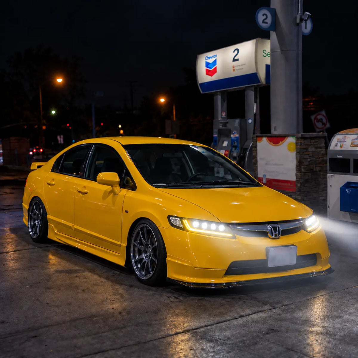2006-2011 Honda Civic 8th Gen Sedan LED Multi Projector Headlights — light confidence — H-CIV8-4P-RGB
