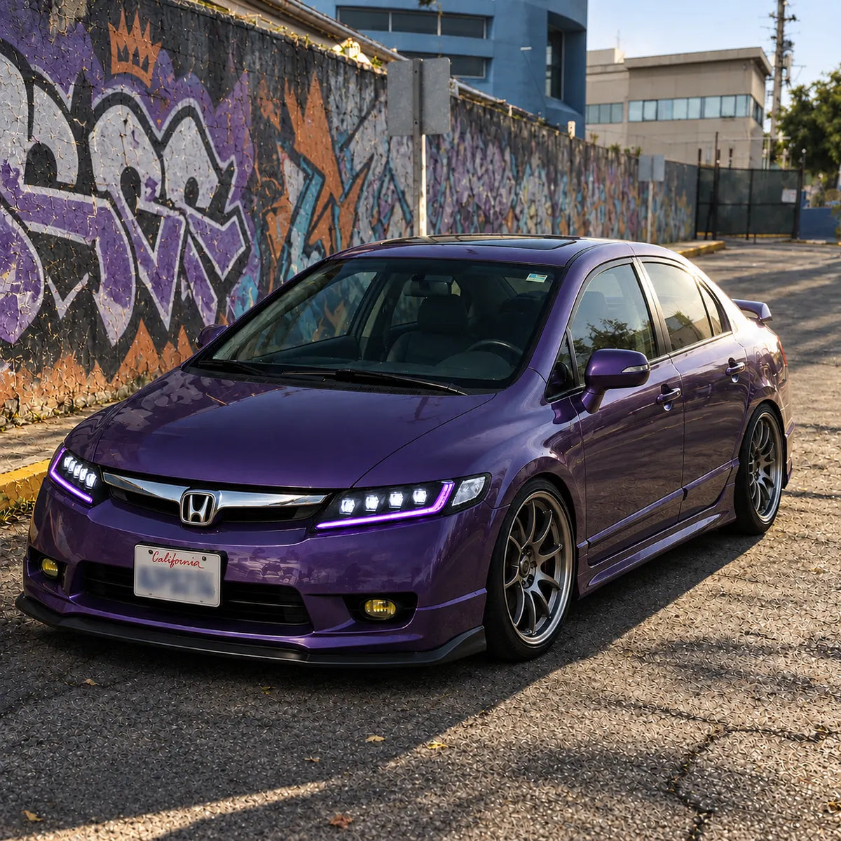 2006-2011 Honda Civic 8th Gen Sedan LED Multi Projector Headlights — turn heads — H-CIV8-4P-RGB