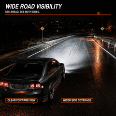 2006-2011 Honda Civic 8th Gen Sedan LED Multi Projector Headlights — clear white amber corrected wide visibility01 - H-CIV8-4P