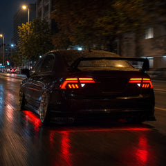 2006-2011 Honda Civic 8th Gen Sedan Sequential LED Tail Lights — smoke red halo night motion14 — T-CIV8