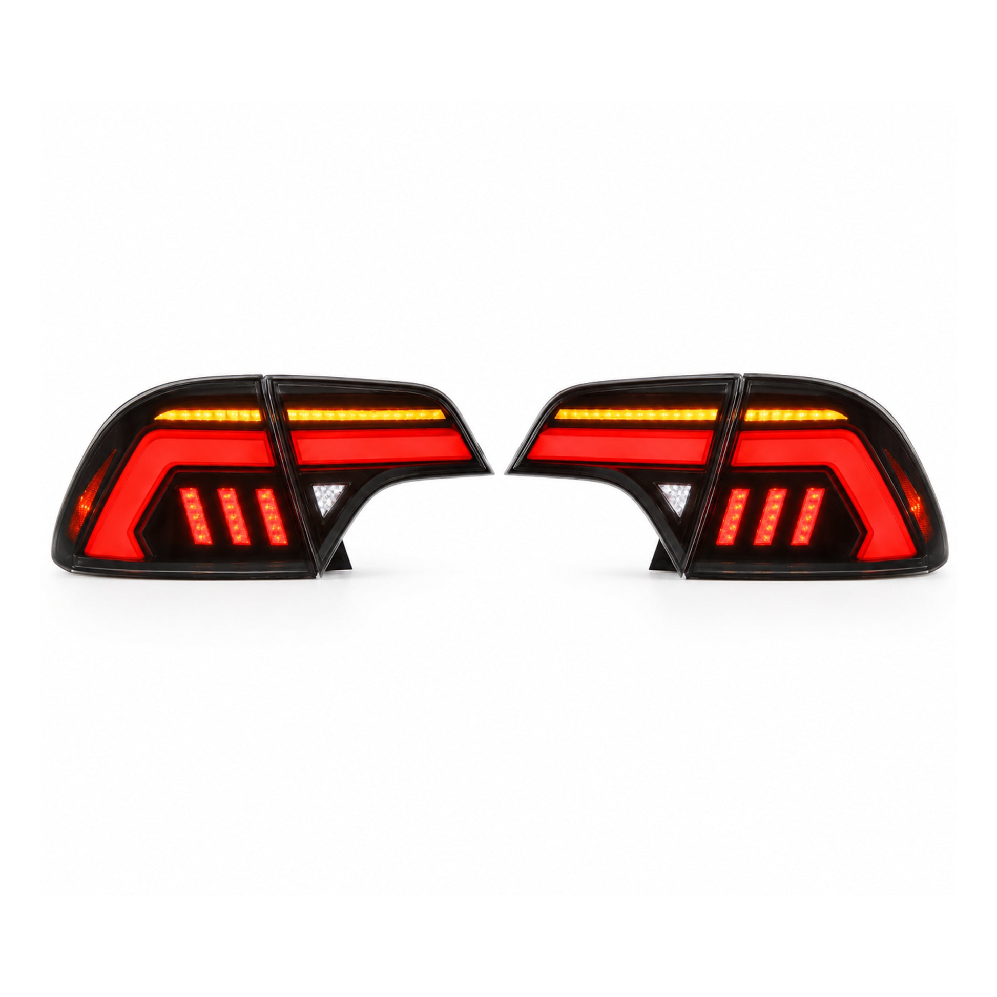 2006-2011 Honda Civic 8th Gen Sedan Sequential LED Tail Lights — smoke red halo white background01 — T-CIV8