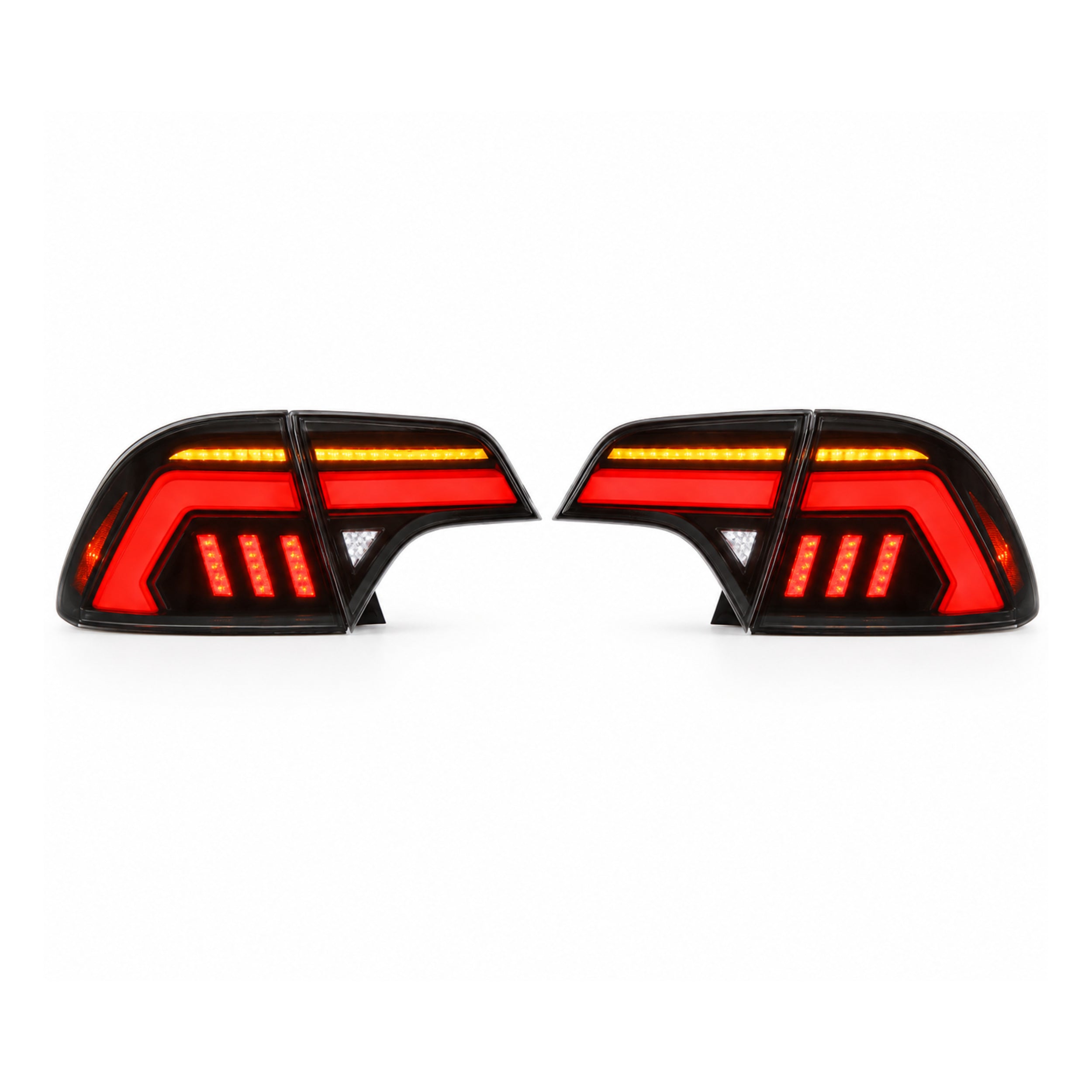 2006-2011 Honda Civic 8th Gen Sedan Sequential LED Tail Lights — smoke red halo white background01 — T-CIV8