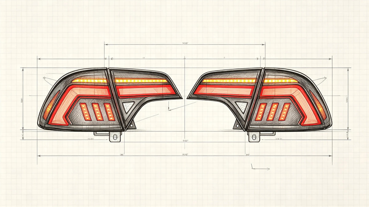 2006-2011 Honda Civic 8th Gen Sedan Sequential LED Tail Lights Assembly