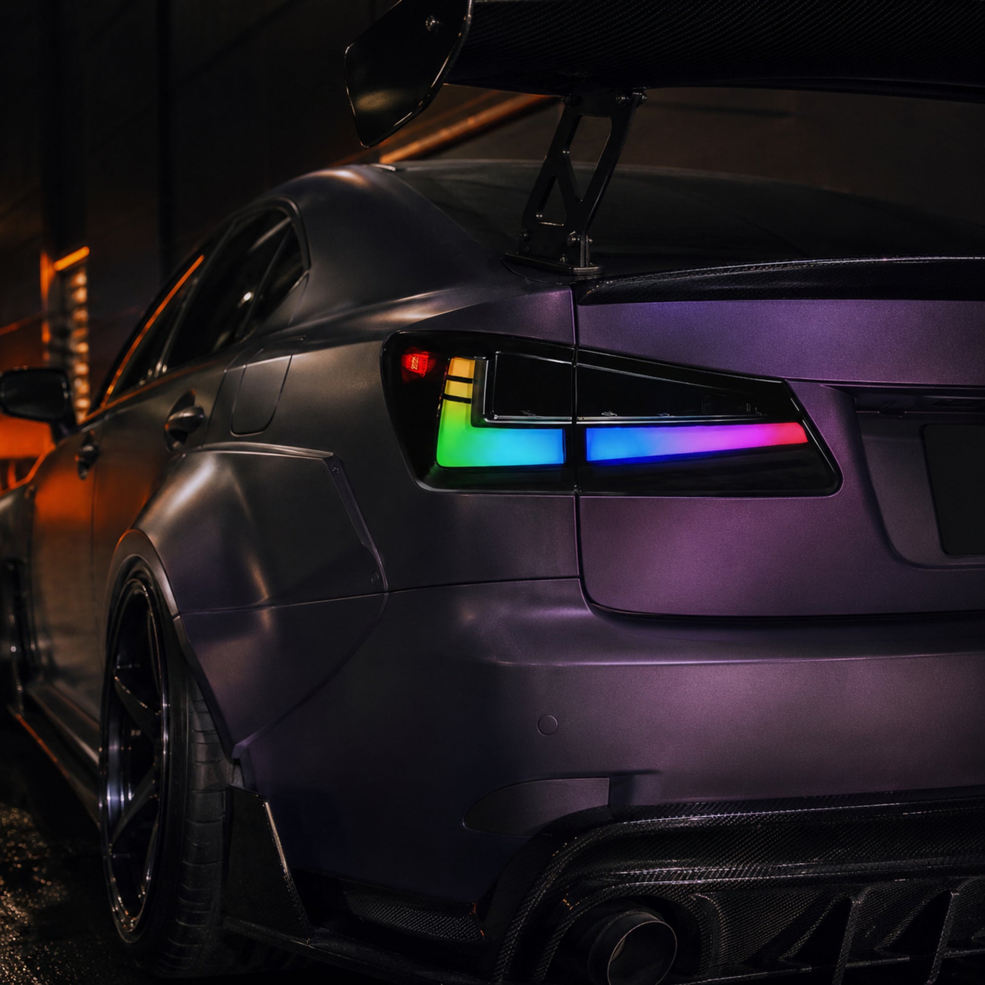 2006-2013 Lexus IS250 / IS350 / IS F Sequential LED Tail Lights — rgbsequential installed detail scene - T-IS06-SRGB