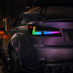 2006-2013 Lexus IS250 / IS350 / IS F Sequential LED Tail Lights — rgbsequential installed detail scene - T-IS06-SRGB