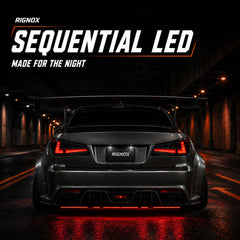 2006-2013 Lexus IS250 / IS350 / IS F Sequential LED Tail Lights — sequential LED text scene - T-IS06-SR