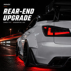 2006-2013 Lexus IS250 / IS350 / IS F Sequential LED Tail Lights — sequential LED text scene - T-IS06-SR