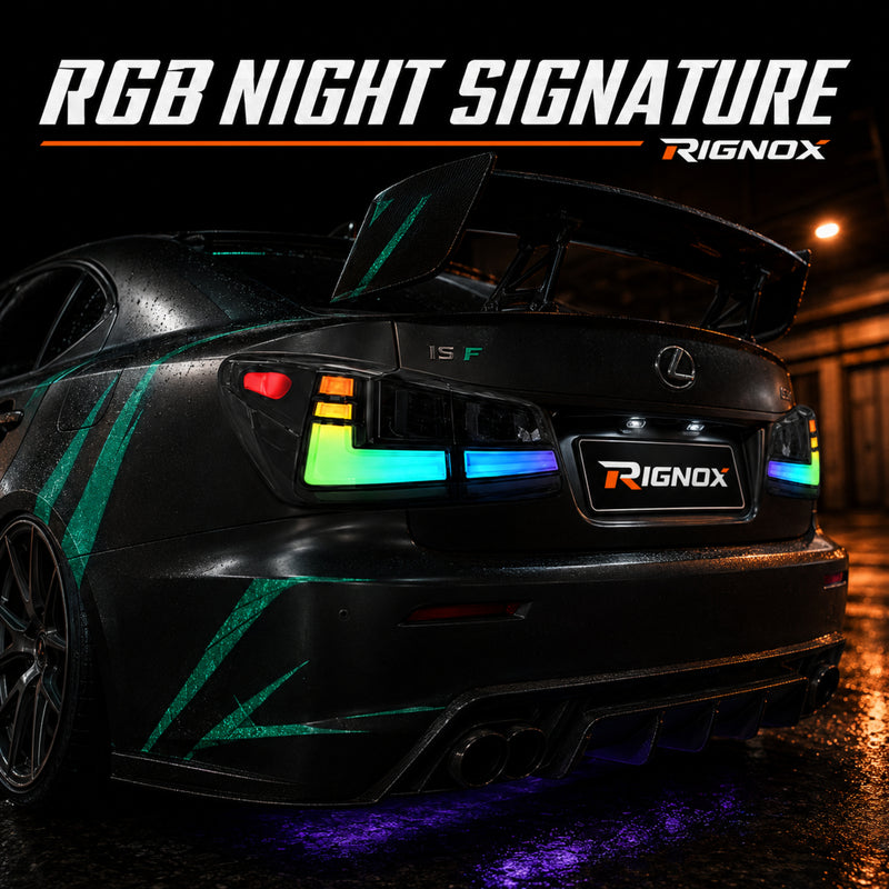 2006-2013 Lexus IS250 / IS350 / IS F Sequential LED Tail Lights — sequential RGB rgbsignature05 - T-IS06-SRGB