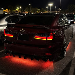 2006-2013 Lexus IS250 / IS350 / IS F Sequential LED Tail Lights — smoked amber turn signal car meet - T-IS06-SR