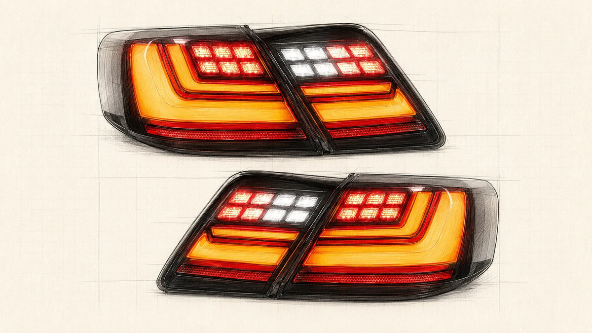 2007-2011 Toyota Camry XV40 Sequential LED Tail Lights Assembly