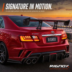 2007-2011 Toyota Camry XV40 Sequential LED Tail Lights Assembly — signature in motion — T-CAM07-DL-SR