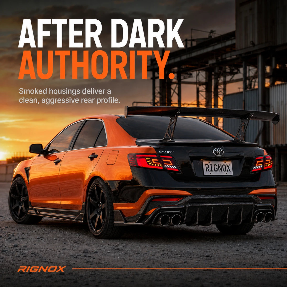 2007-2011 Toyota Camry XV40 Sequential LED Tail Lights Assembly — after dark authority — T-CAM07-C-SR