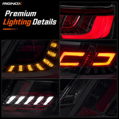 2007-2011 Toyota Camry XV40 Sequential LED Tail Lights Assembly — lighting details — T-CAM07-C-SR