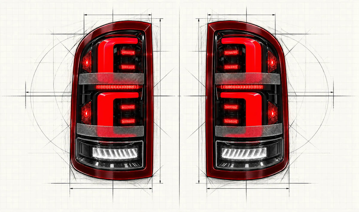 2007-2013 GMC Sierra 1500 & 2007-2014 Sierra 2500HD/3500HD (GMT900) LED Tail Lights Assembly — Pair