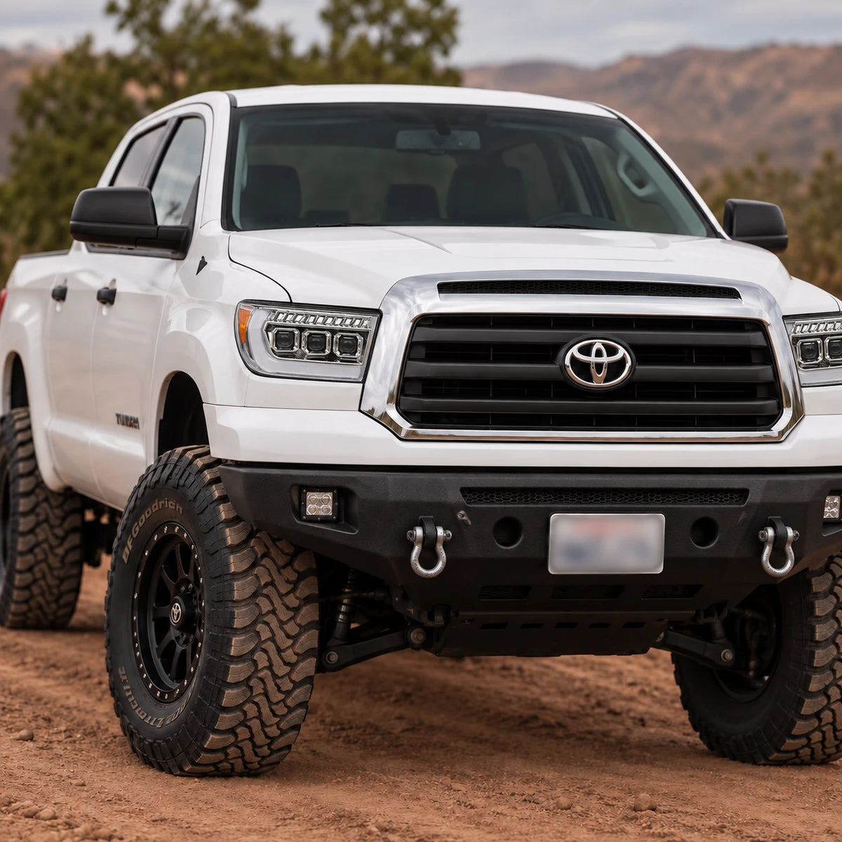 2007-2013 Toyota Tundra & 2008-2017 Sequoia LED Triple Projector Headlights — off-road installed view — H-TUN07-3P