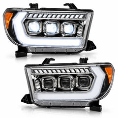 2007-2013 Toyota Tundra LED Triple Projector Headlights — main product view — H-TUN07-3P
