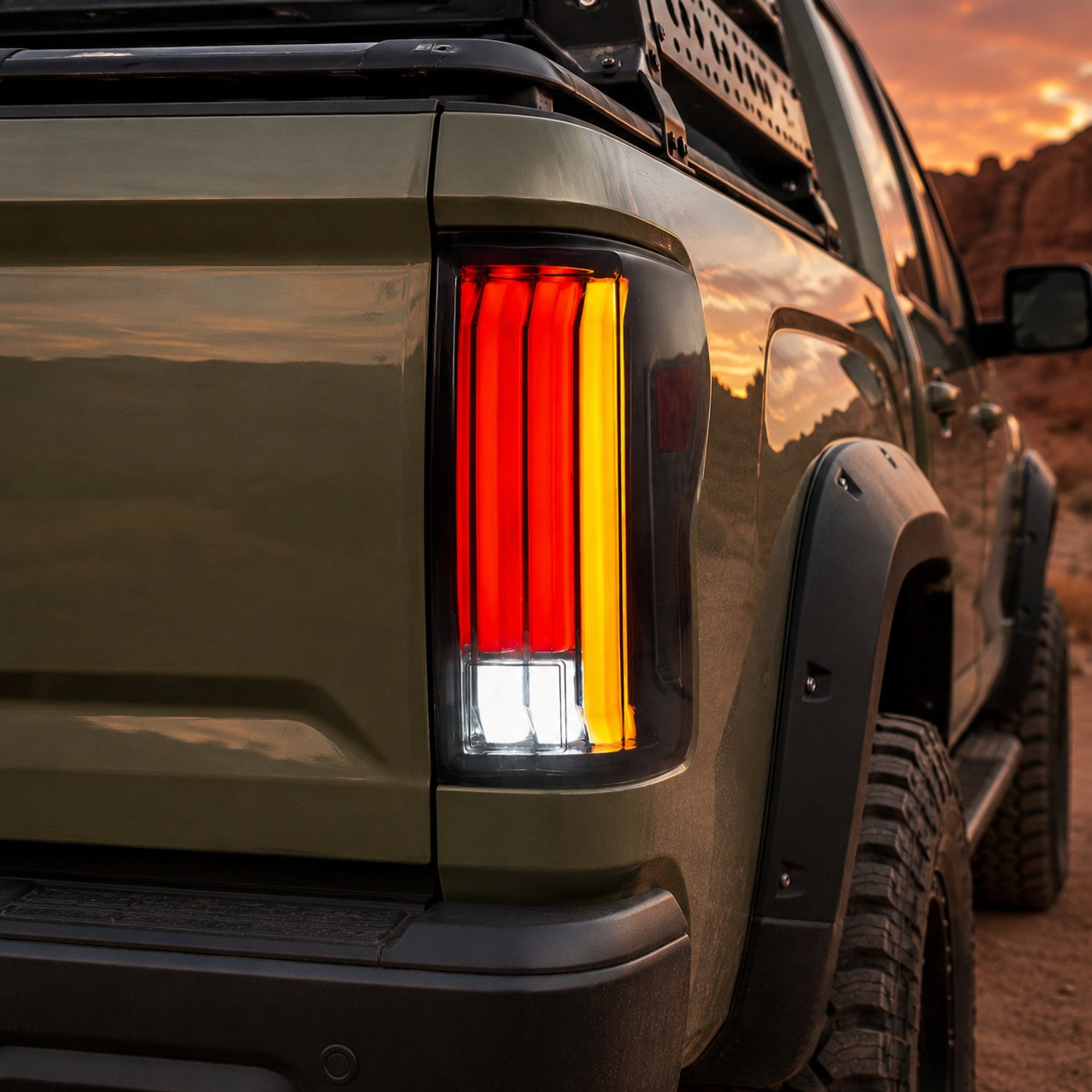 2007-2013 Toyota Tundra Sequential LED Tail Lights — smoked scene