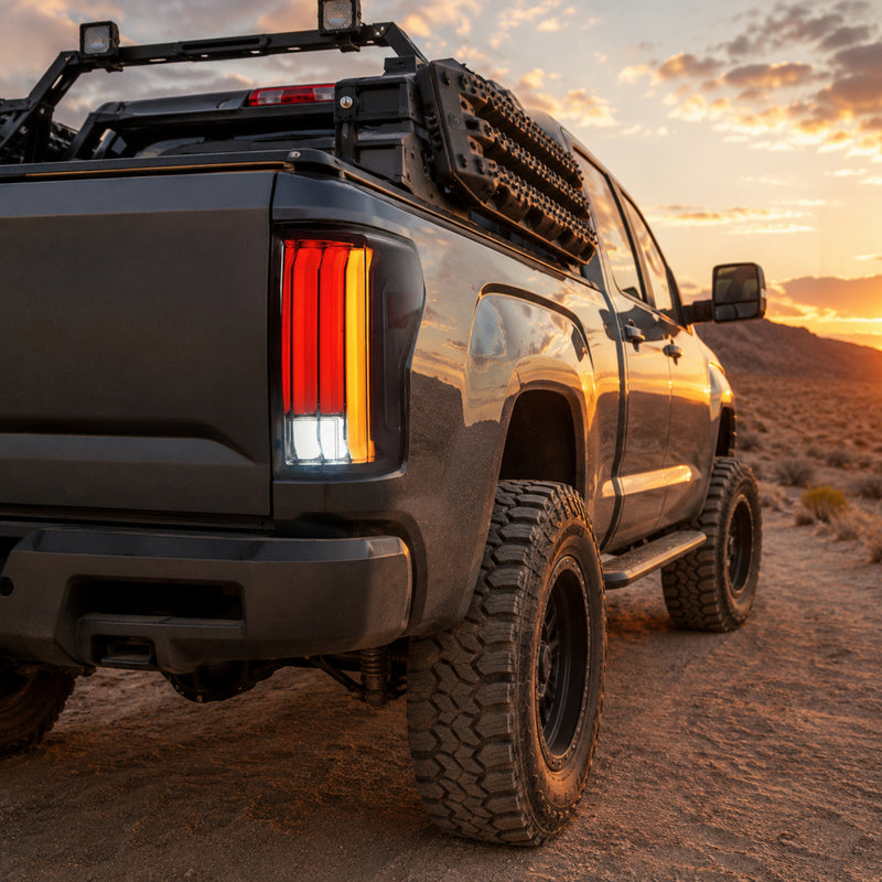 2007-2013 Toyota Tundra Sequential LED Tail Lights — smoked scene03
