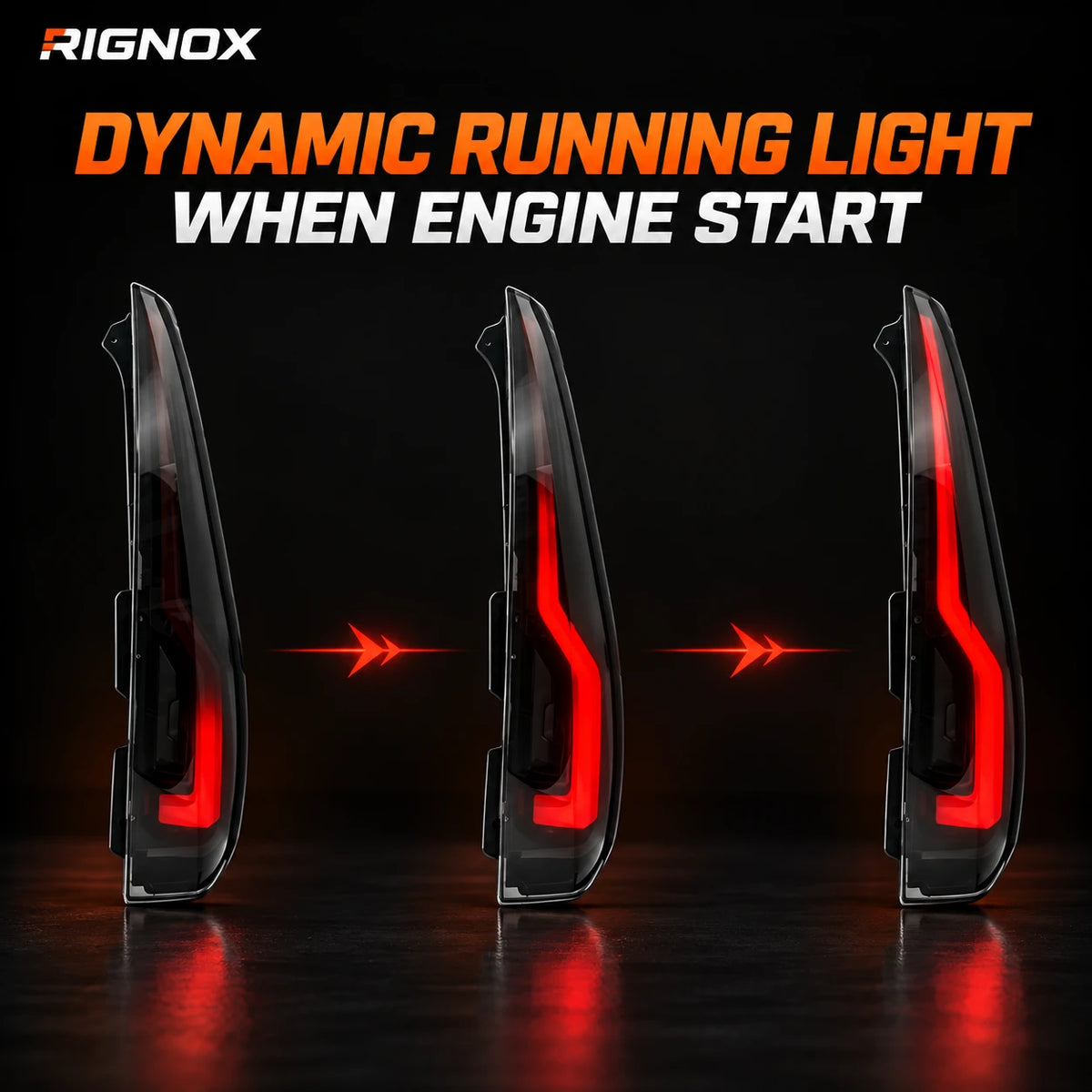 2007-2014 GMC Yukon & Cadillac Escalade LED Tail Lights Assembly — dynamic startup running light sequence — T-YUK07-SR