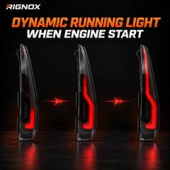 2007-2014 GMC Yukon & Cadillac Escalade LED Tail Lights Assembly — dynamic startup running light sequence — T-YUK07-SR