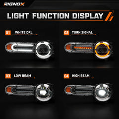 2007-2014 Toyota FJ Cruiser LED Projector Headlights — lighting function — H-FJ07