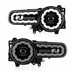 2007-2014 Toyota FJ Cruiser LED Projector Headlights Assembly — Pair — Main Product Image — H-FJ07-SB