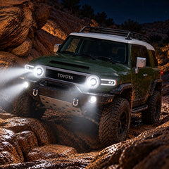 2007-2014 Toyota FJ Cruiser LED Projector Headlights Assembly — Pair — Night Off-Road Driving — H-FJ07-SB