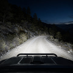 2007-2014 Toyota FJ Cruiser LED Projector Headlights — clear white drlamber turn signal night trail illumination — H-FJ07