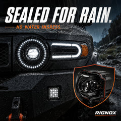 2007-2014 Toyota FJ Cruiser LED Projector Headlights — clear white drlamber turn signal sealed rainproof — H-FJ07