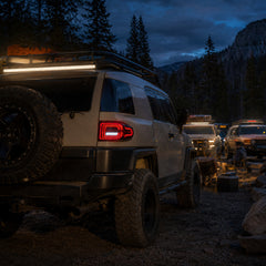 2007-2014 Toyota FJ Cruiser Sequential LED Tail Lights — smoke red extra club meet night — T-FJ