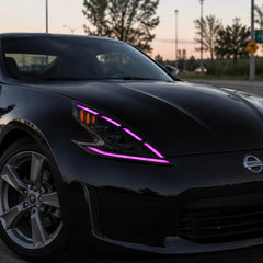 2008-2021 Nissan 370Z Z34 LED Triple Projector Headlights — parking in daylight — H-370Z08-RGB