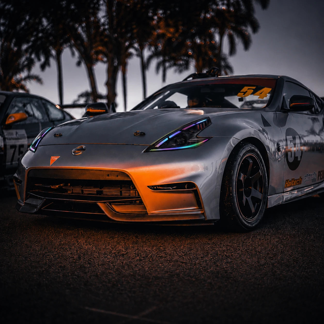 2008-2021 Nissan 370Z Z34 LED Triple Projector Headlights — sunset looking — H-370Z08-RGB