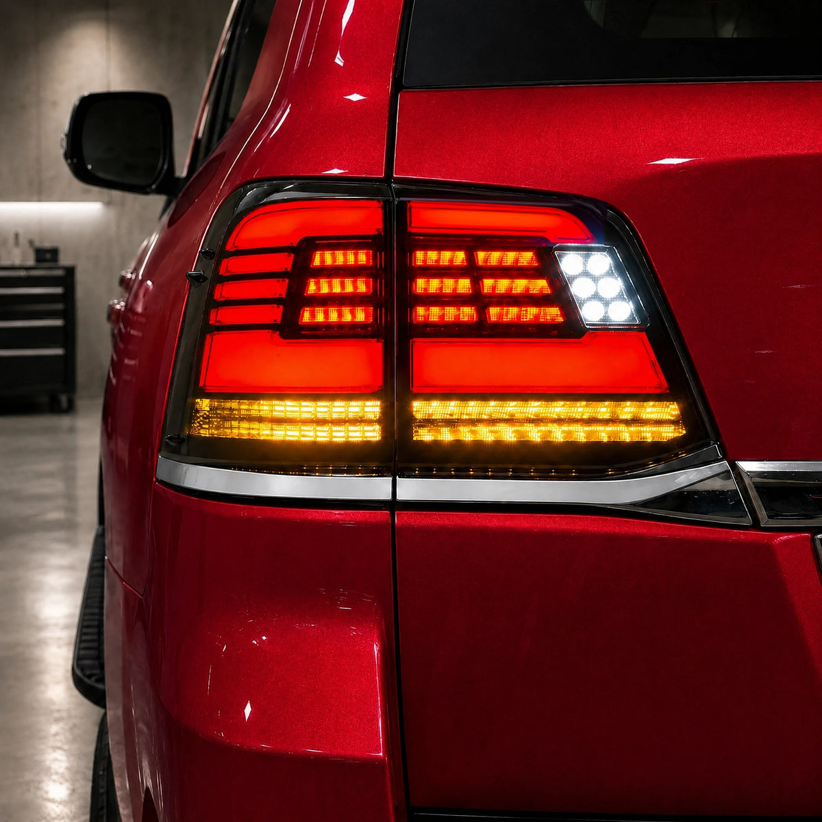 2008-2015 Toyota Land Cruiser 200 Sequential LED Tail Lights Assembly — indoor light details — T-LC200-08-SR