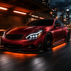 2008-2015 Infiniti G37 / Q60 Coupe & Convertible LED Triple Projector Headlights — clear LED scene06 — H-G37