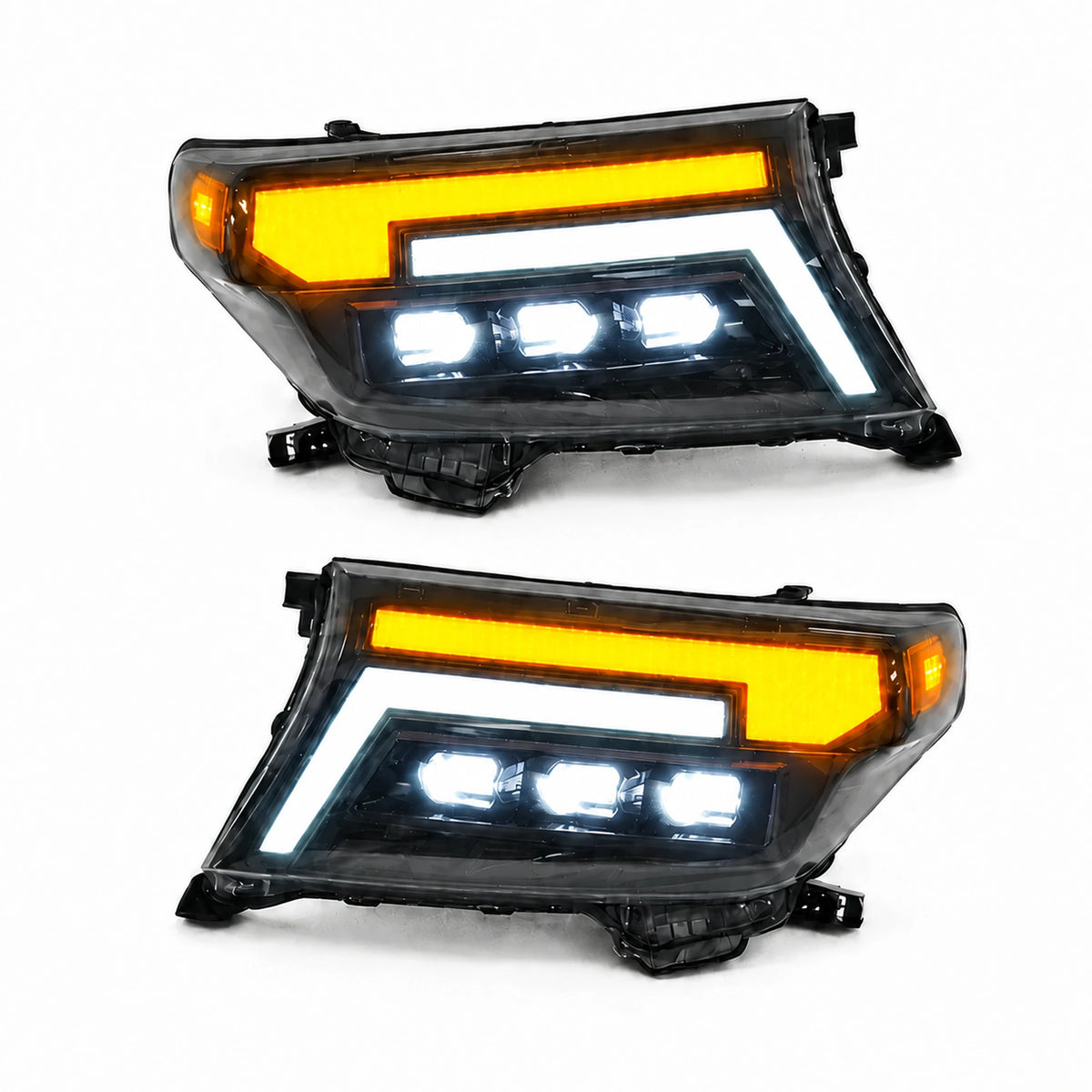 2008-2015 Toyota Land Cruiser 200 LED Triple Projector Headlights Assembly — main product view — H-LC200-08