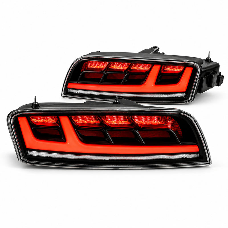 2008-2016 Audi R8 Sequential LED Tail Lights — clear white white background main - T-R8-08-CW