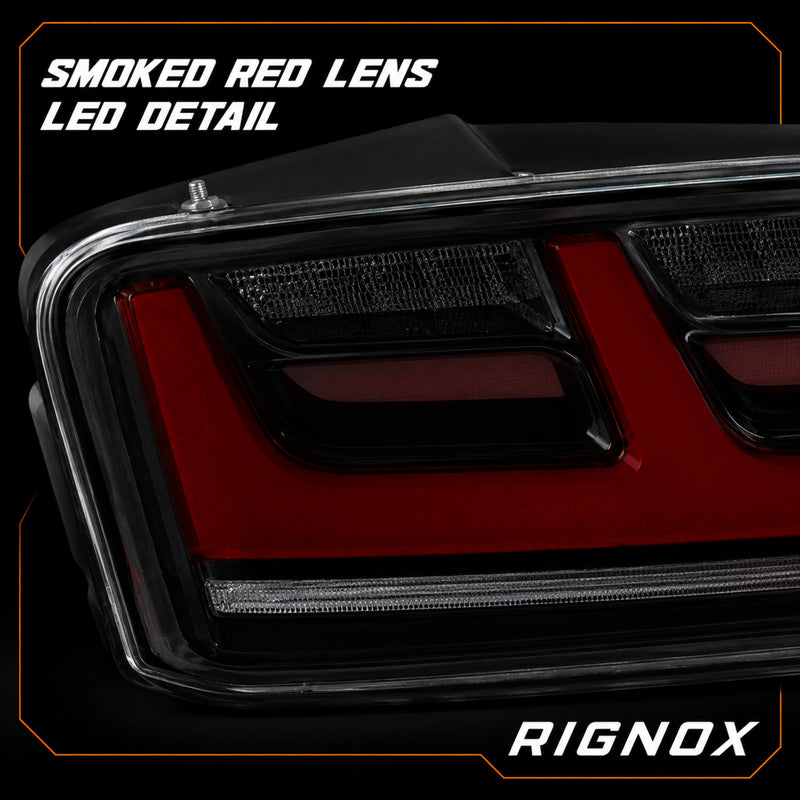 2008-2016 Audi R8 Sequential LED Tail Lights — smoked red lens housing detail - T-R8-08-SR