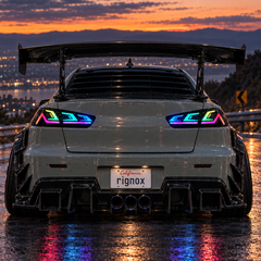 2008-2017 Mitsubishi Lancer / EVO X Sequential LED Tail Lights — blue hour — T-EVO-SRGB