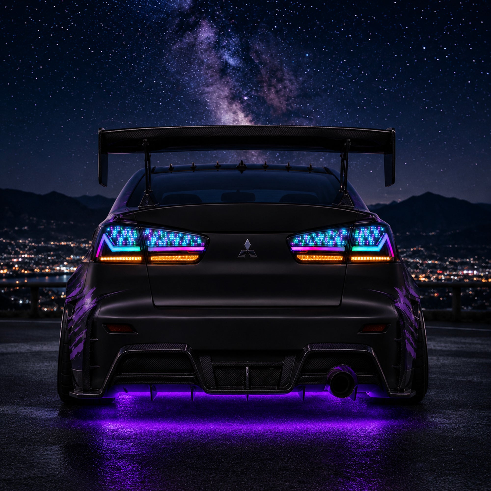 2008-2018 Mitsubishi Lancer / EVO X Sequential LED Tail Lights — digital RGB rgbcolors03 - T-EVO-SDG